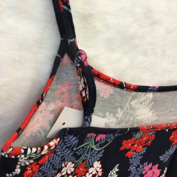 LOFT Blue & Red Floral Scoop Neck Cami - Picture 10 of 12